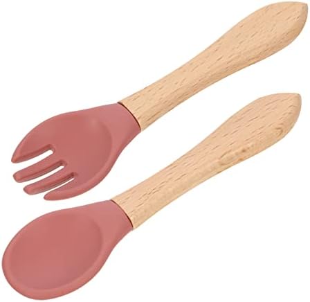 Hohopeti Baby Fork and Spoon Set with Handle
