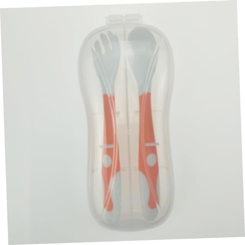 Hoement 4 Pcs Bending Cutlery Set for Baby
