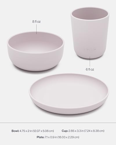 Lalo Big Bites Dinnerware Set - 5 Piece Lavender