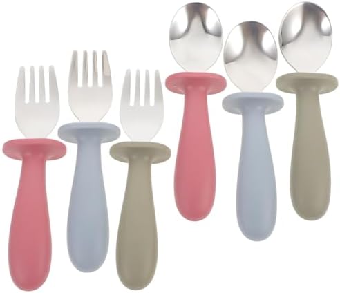 DECHOUS 6Pcs Tableware Set - 304 Stainless Steel Forks and Spoons with Handles