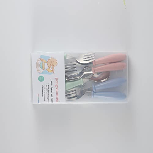 Pengxiaomei 8 Pieces Toddler Utensils Set