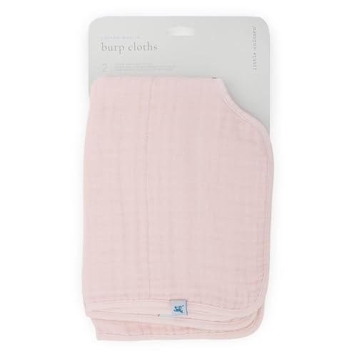 Little Unicorn Burp Cloth 2 Pack Light Pink