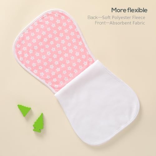 5 Pack Waterproof Baby Burp Cloths Extra Absorbent and Soft 1