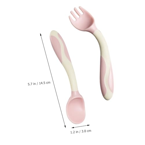 Hoement 2 Sets Flexible Spoon and Fork for Training 1