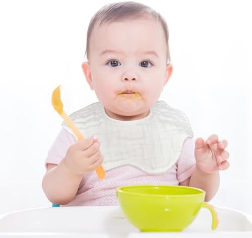 EllieHouse 8 Pack Muslin Baby Bibs for Toddlers 1