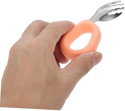 Anneome Stainless Steel Silicone Feeding Utensils Set