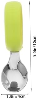 Anneome Stainless Steel Silicone Feeding Utensils Set