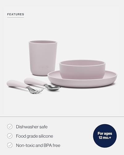 Lalo Big Bites Dinnerware Set - 5 Piece Lavender