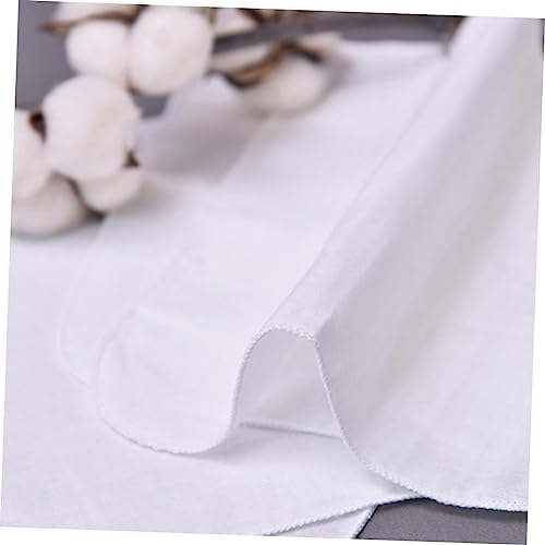 VALICLUD 5pcs White Cotton Burp Cloths for Baby