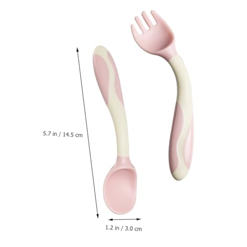 Toyvian 2-Piece Bendable Fork Spoon Set