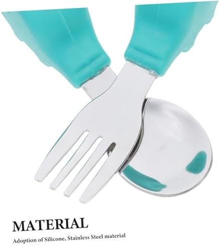 Healeved Silicone Stainless Steel Flatware Set for Kids