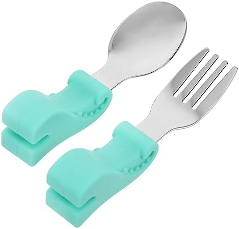 RORPOIR Dinosaur Cutlery Set with Storage Box