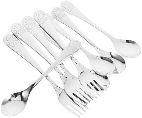 FUNOMOCYA Bear Pattern Utensil Set for Easy Feeding