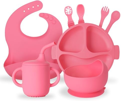 Aainbeots Silicone Baby Feeding Set 10 Pcs for 6 Months