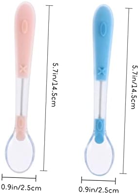 RORPOIR 2PCS Soft Spoons for Self Feeding and Durable Cutlery Set