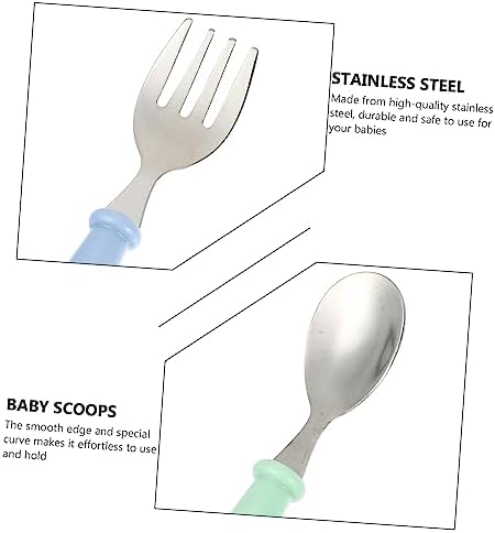 6Pcs Stainless Steel Flatware Set for Baby and Infant Feeding