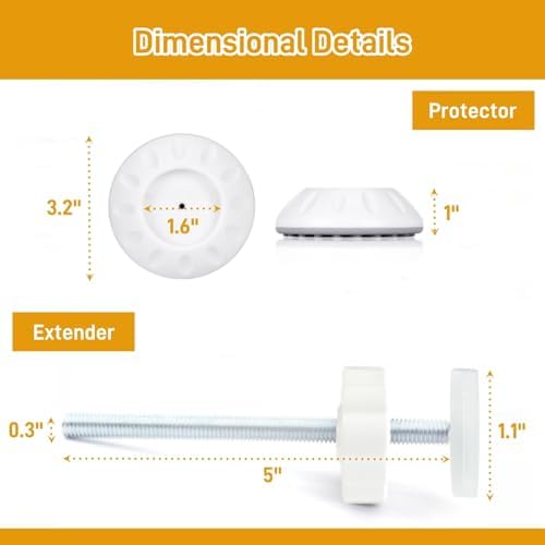 4 Pack Baby Gate Extender with Wall Protector
