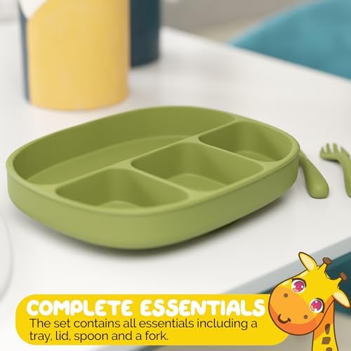 Muqee Peeko Baby Feeding Essentials Set - 3 Piece Green