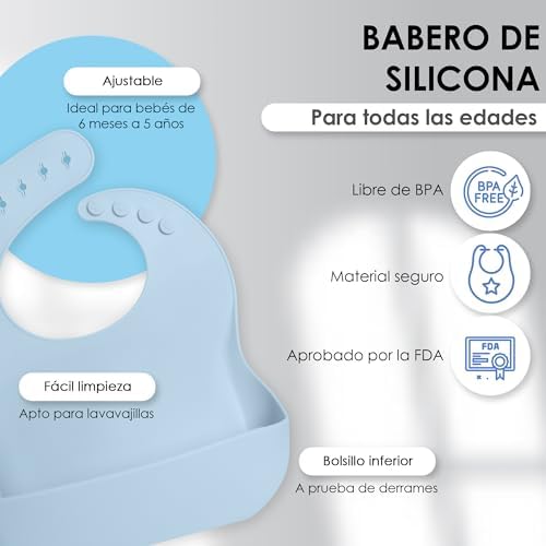 Bluet B Silicone Baby Feeding Set - 11pcs Blue