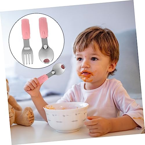 VICASKY 2pcs Pig Design Stainless Steel Utensils Set 1