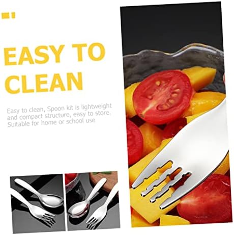 GREENADSCAPE 2PCS Stainless Steel Forks and Spoons Set