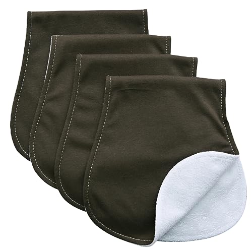 Arnzion Baby Burp Cloth Set 4 Pack Dark Grey