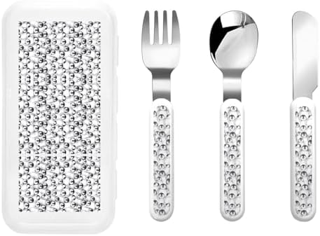 Cute Penguins Sketch Print Utensils Set with Travel Case