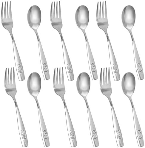 HAKSEN Toddler Stainless Steel Utensils Set 12PCS 1
