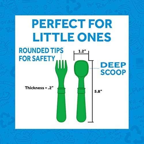 Re-Play Toddler Forks Spoons Set - 8 Pieces Under The Sea Design
