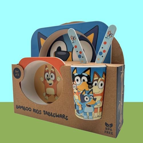 Bamboo Dinnerware Set for Toddlers BPA-Free