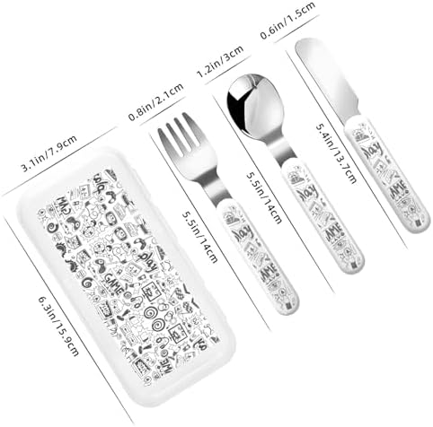 Video Game Boys Print Utensil Set with Travel Case