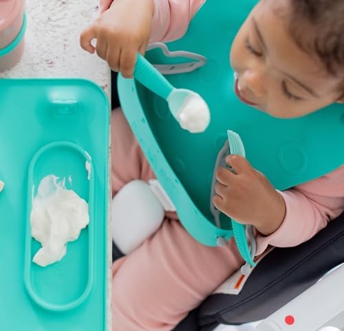 Busy Baby Bungee Bib Adjustable Silicone Bib with Tether Pocket