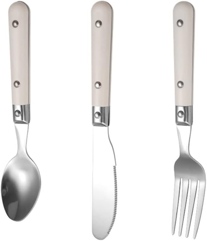 Angoily 1 Set Stainless Steel Cutlery for Self Feeding