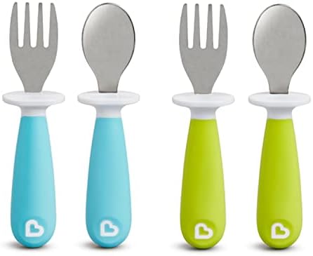 Munchkin Stay Put Divided Plates Bowls Toddler Utensil Set