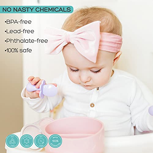 Grabease Baby Spoons Set BPA-Free for Baby Toddler Green