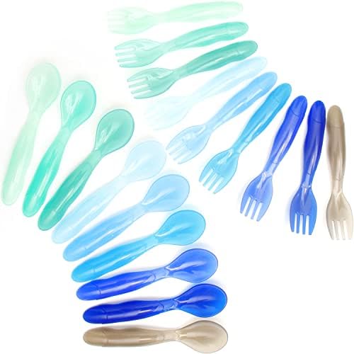 Youngever 18 Pcs Plastic Toddler Utensils Set 1