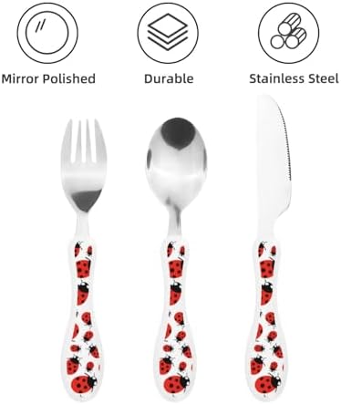 Cartoon Red Ladybug Cutlery Set with Storage Case
