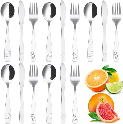 15Pcs Dinosaur Kids Silverware Set Dishwasher Safe