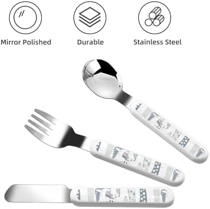 Cute Dachshund Dog Print Flatware Set with Travel Case 1