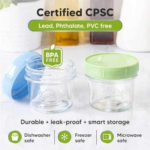 KeaBabies 4-Pack Silicone Feeding Set 12-Pack Food Storage Containers