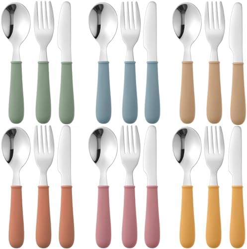 Sunnychicc 18-Piece Toddler Silverware Set