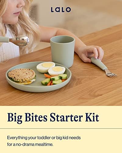Lalo Big Bites Dinnerware Set - 5 Piece Lavender