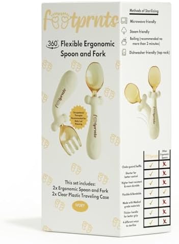 FOOTPRNTS 360 Flexible Ergonomic Spoon and Fork Set