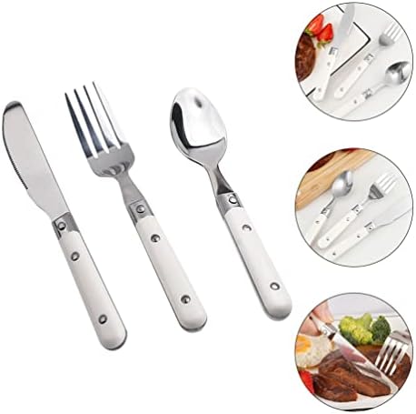Angoily 1 Set Stainless Steel Cutlery for Self Feeding