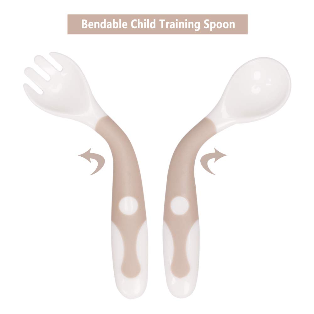 Baby Utensils Spoon Fork Set with Travel Safe Case 1