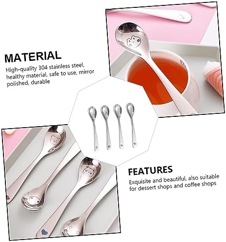 4pcs Stainless Steel Cartoon Spoons Set for Babies
