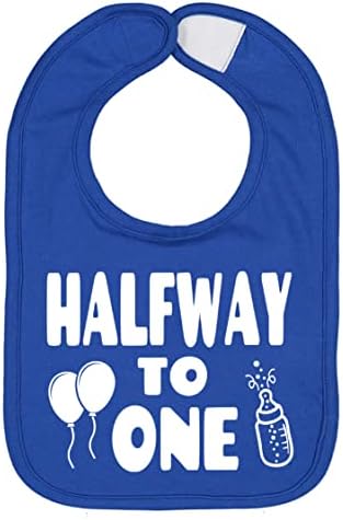 Aidens Corner Handmade Baby Boy Girl Half Birthday Bibs
