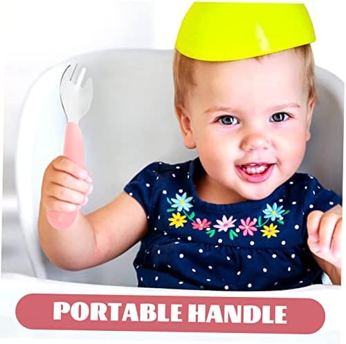 Mikinona Ergonomic Fork and Spoon Set for Baby