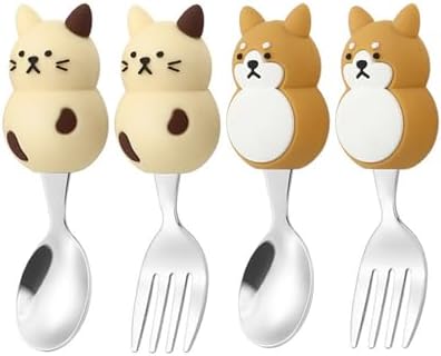 Toddler Fork Spoon Set with Case 12 Months