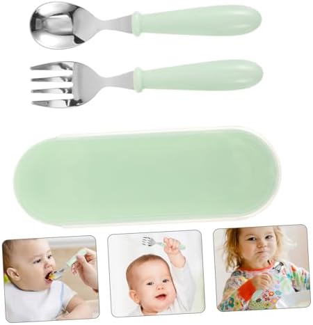 COOPHYA Reusable Green Flatware Set Spoon and Fork Holder
